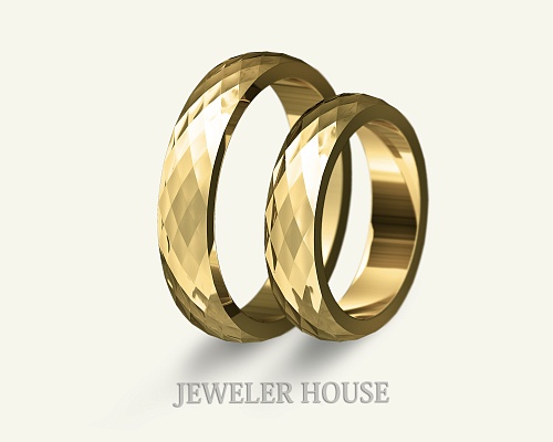 Обручальные кольца с ромбами СТ-0031