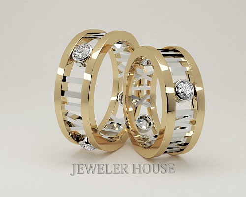 Обручальные кольца с римскими цифрами СТ-0030